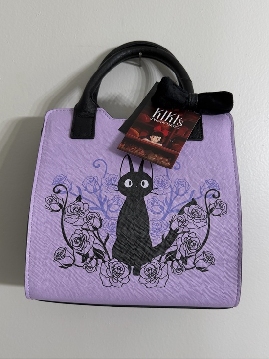 Studio Ghibli Handbags - Studio Ghibli Kiki's Delivery Service Jiji Bow Floral Mini Satchel Bag